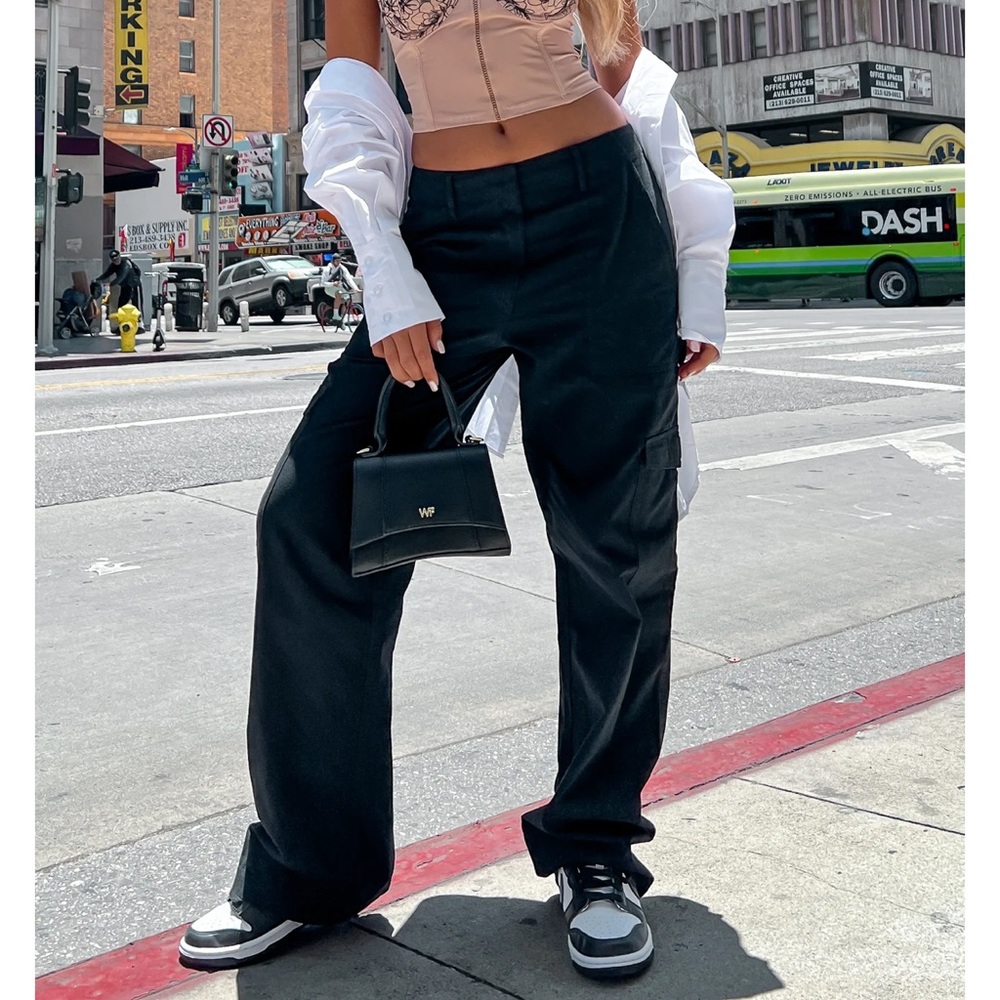 Black cargo pants